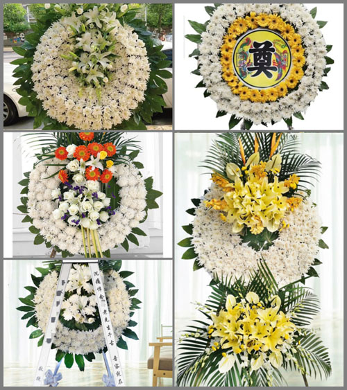 山东青岛胶州市中云街道南卧龙村花圈速递